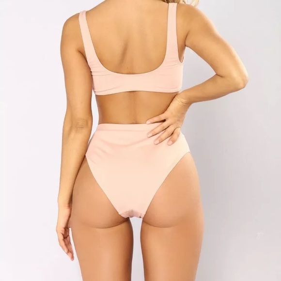 SOLD Fashion Nova Jalen solid Bikini- blush- SOLD- - Picture 3 of 5
